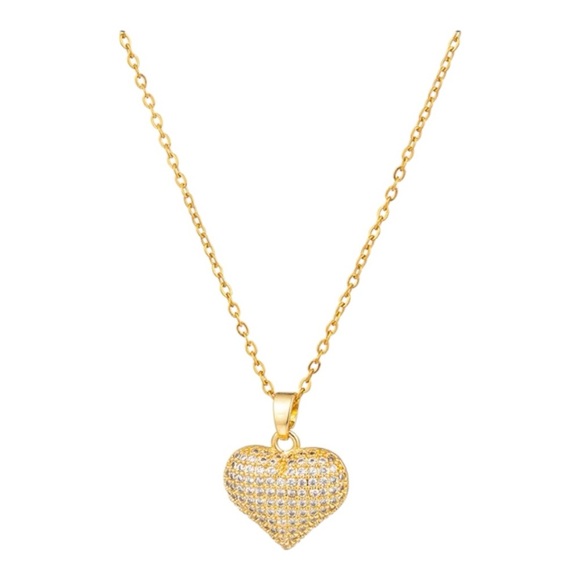 DIAMOND LOVE NECKLACE GOLD - Picture 1 of 1